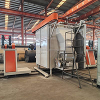 Machine de rotomoulage à deux bras 2A-2100, alimentée au gaz naturel, pour fosse septique, garantie 1 an