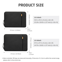 Housse pour ordinateur portable pour Macbook Air Pro, 13 14 15 16 pouces, housse pour ordinateur portable HP Dell ASUS Lenovo, sac pour ordinateur portable noir avec poche