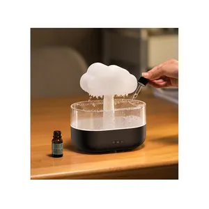 7 Colors Led Night Light Cool Mist Ultrasonic Essential Oil Diffuser Water Drop Rain Cloud Dripping Humidifier