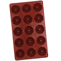 Vente en gros de 15 moules à gâteau en silicone tourbillon liés faciles à nettoyer pour la pâtisserie à domicile et l'outil de bricolage pour les bonbons et les boissons alcoolisées