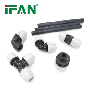 Raccord HDPE en gros d'usine IFAN PN16 pression d'eau 20-110MM raccords de tuyauterie HDPE pour l'irrigation