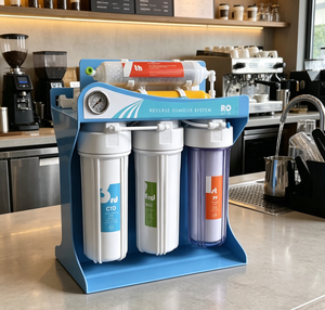 Système d'eau tout-en-un 5 étapes à double sortie sans réservoir pour hôtels et cuisines, avec filtres PP, UDF, T33 et membrane, capacités 100G, 400G, 600G, 800G - Product Image 1
