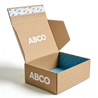 Boîtes d'emballage en carton ondulé kraft auto-érectables, recyclables, de luxe, avec logo personnalisé, pour vêtements, soins de la peau et cadeaux, vente en gros