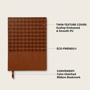 Cuaderno A5 de Cuero PU al por Mayor con Patrón Grabado de Escamas de Pescado para Negocios, Oficina y Regalos, Diario A5 - Product Image 3