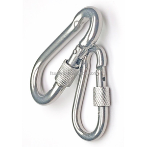Anillo conector rápido de bloqueo de acero inoxidable de hardware adecuado para conectar mascotas cobradas, llaveros y equipos de fitness - Product Image 6