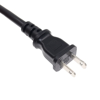 Rallonge universelle à 2 broches polarisées mâle vers IEC C17 femelle, câble d'alimentation de remplacement de 1.8m pour Sony PS4 Pro Xbox One, etc.