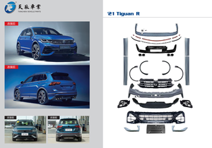 Kit de carrocería completo BUMPER ASSY, faldones laterales de rejilla de parachoques delantero y trasero, difusor delantero y trasero para <span class=keywords><strong>2021</strong></span> <span class=keywords><strong>Tiguan</strong></span> <span class=keywords><strong>R</strong></span> - Product Image 4