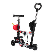 Vente en gros Scooter d'équilibre personnalisé avec main de poussée Scooter pour enfants Design 3 roues haute qualité avec panier