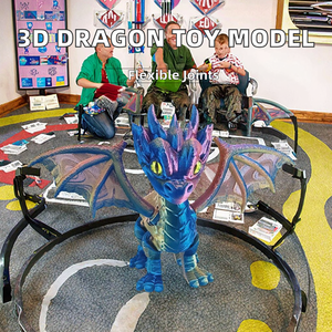 SHIQU Precio de Fábrica, Modelo de Dragón Animal Móvil Impreso en 3D, Juguete de Plástico con Articulaciones y Adornos Decorativos - Product Image 2