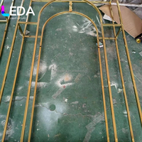 LEDA Arche Métallique Dorée pour Mariage, Décoration de Scène, Écran en Fer, Cadre de Fond Décoratif pour Zone d'Accueil