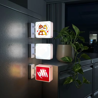 Souvenir promotionnel personnalisé DIY, pour la décoration de la maison, restaurant, café, mini boîte lumineuse LED portable, cadeau, aimant de réfrigérateur lumineux