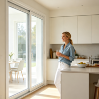 Ventana Corredera de UPVC Multicavidad, Reciclable y Ecológica, para Renovaciones en el Extranjero, Herrajes Personalizados