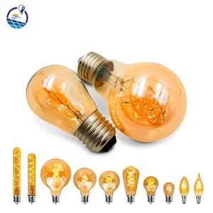 <span class=keywords><strong>Ampoule</strong></span> <span class=keywords><strong>LED</strong></span> Edison à <span class=keywords><strong>filament</strong></span> spiralé rétro E27 E14 4W AC220V en verre C35 G45 T45 A60 ST64 T225 G80 G95 G125 Lampe décorative vintage - Product Image 1