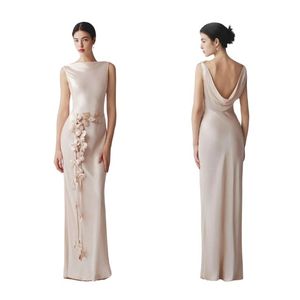 Vestido Midi de Seda de Alta Costura Jena, Sin Tirantes, Tejido Ecológico, Hecho en Vietnam para Mujer, para el Verano - Product Image 1