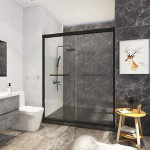 Everbrightホテルカスタムシャワーエンクロージャーモダンスライド8mm-10mm強化ガラスセラミックトレイ伝統的なデザイン - Product Image 5