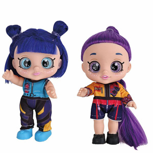<span class=keywords><strong>Figurine</strong></span> de dessin animé K Hunter Girl Group, Poupée miniature enfant ronde de 18 cm (7 pouces) avec yeux 5D, motif Tigre Bleu, avec armes - Product Image 2
