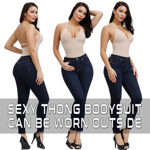 5XL HEXIN Deep V Body Body Shaper donna senza schienale perizoma senza soluzione di continuità <span class=keywords><strong>Push</strong></span> <span class=keywords><strong>up</strong></span> vita Trainer dimagrante corsetto - Product Image 4