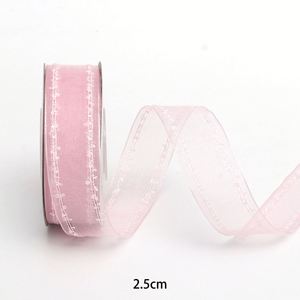 Ruban en organza durable de 2,5 cm x 10 yards, taille et couleur personnalisées, bord cousu, idéal pour la décoration de mariage, d'anniversaire, de mariée et l'emballage cadeau - Product Image 6