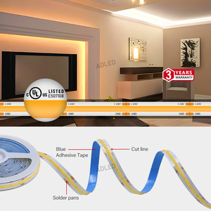 Bande thermique 12 W/Mètre 504 Puces Ul Listed 10Mm Led Strip Light Cob Vert Pliable Pcb Light Cri90 12V Cob Light - Product Image 5