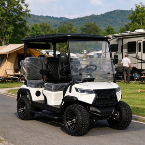 Carrito de Golf Eléctrico Elevado de 4 Asientos con Suspensión Independiente Delantera y Trasera, Buggy de Golf Todoterreno - Product Image 1