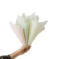Papier de Doublure en Coton Lacté Imperméable 54*38cm pour Emballage de Fleurs Fraîches et Roses, Matériaux Floraux pour Fleuristes