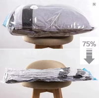 Sac de rangement sous vide réutilisable en PA+PE, économiseur d'espace, scellant pour vêtements, literie, aliments, emballage de voyage, usage domestique