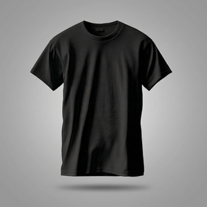 T-shirt noir pour homme 100% coton, col rond, manches courtes, coupe ample, tee-shirt uni, logo personnalisé, streetwear, décontracté, été, basique, haut de gamme - Product Image 3