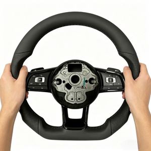 Volant <span class=keywords><strong>de</strong></span> <span class=keywords><strong>course</strong></span> en cuir personnalisé <span class=keywords><strong>de</strong></span> haute qualité pour Volkswagen Golf 6 MK6 GTD GTI R Scirocco Polo - Product Image 6