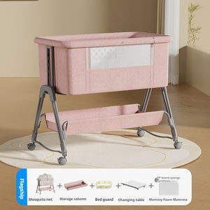 <span class=keywords><strong>Cuna</strong></span> moderna portátil <span class=keywords><strong>de</strong></span> metal para bebé con mosquitera extraíble plegable para dormir recién nacido en el dormitorio del hotel o del <span class=keywords><strong>hospital</strong></span> - Product Image 5