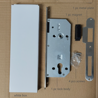BBDHOME Porte de chambre haute sécurité Corps de serrure magnétique silencieux à mortaise en nickel satiné 9045