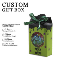 Boîte à cartes de Noël/Halloween personnalisée OEM/ODM, recyclable, imprimée quadricolore, style carton de lait, fabrication sur mesure, impression haut de gamme, directement de l'usine.