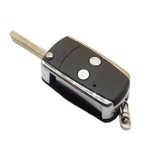 Boîtier de télécommande pliable à 2 boutons pour <span class=keywords><strong>Toyota</strong></span> Camry <span class=keywords><strong>Corolla</strong></span> Yaris Hilux brillant couvercle de clé en métal - Product Image 1