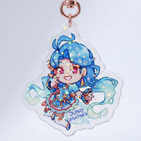Porte-clés personnalisé 2026 en acrylique transparent léger et sûr, avec personnage de dessin animé imprimé HD double face, breloque de sac, cadeau