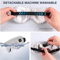 Masque chauffant pour les yeux en tissu sable rechargeable par USB, 2 niveaux de température, masque de protection oculaire à compresse chaude