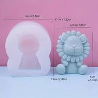 3D Leeuwvormige Cartoon Siliconen Mal - DIY Kaarsen Chocolademousse Taarten Auto & Keuken Essentials