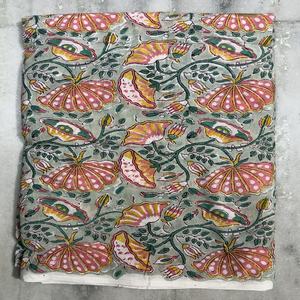 Tissu en coton non tissé écologique, doux, respirant, léger, 90 GSM, motif floral uni pour robes, tentures murales, décoration intérieure - Product Image 5