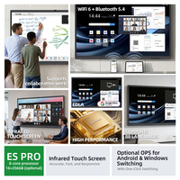 Pizarra Interactiva 4K de 75 Pulgadas con Pantalla Táctil LCD, 40 Puntos, Android 14, Amdox ES Pro para Educación y Conferencias