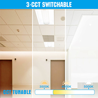 2x4 Troffer Lighting Dimmable Panel Light pour Office & School 36w/50w Retrofit Kit LED Indirect Troffer Lights Encastré Monté