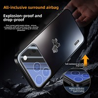 Coque de téléphone en acrylique mat pour iPhone 17 Pro Max avec motif graphique cheval, protection anti-chute et protection de l'appareil photo