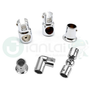 Supporti per tubi per tubo in vetro hardware cromato supporto tubo bagno connettore - Product Image 6