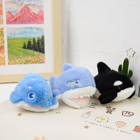 Peluches de souvenirs d'aquarium en gros, mignonnes, en forme de requin, de baleine et de dauphin, avec breloques porte-clés, rembourrées en coton PP doux