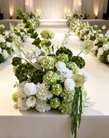 H469 Grande fleur artificielle moderne pour mariage, thème rose en soie et plante verte, 60cm 80cm, pour décoration de mariage