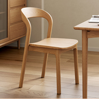 Nouvelle Chaise de Salle à Manger en Bois Massif Courbé Moderne 2026 pour Salon et Salle à Manger, Robuste et Facile à Nettoyer