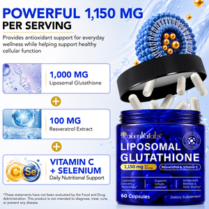 Acentiallabs - Suplemento de Glutatión Liposomal con Resveratrol y Vitamina <span class=keywords><strong>C</strong></span>, 60 <span class=keywords><strong>C</strong></span>ápsulas, Antioxidante, Apoyo a la Vitalidad para Adultos - Product Image 3