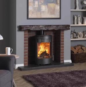 Estufa de Leña Independiente Británica PVR, Chimenea de Hierro Fundido Contemporánea, Calentador Ecológico para Sala de Estar o Villa, Diseño Ecodesign - Product Image 5