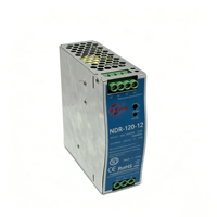 Konverter AC DC Kompak NDR-120-12 120W dengan Perlindungan Sirkuit Pendek dan Tegangan Berlebih untuk Modul Kontrol Otomasi