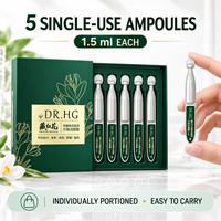 DR.HG Nettoyant Visage Moussant Doux aux Acides Aminés et Safran, Ampoules Monodose 1,5 ml x 5 pour Soin Quotidien de la Peau