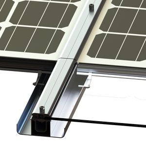 ระบบติดตั้งแผงโซลาร์เซลล์กันน้ำ รางระบายน้ำแบบ M สำหรับหลังคาโรงรถ BIPV - Product Image 1