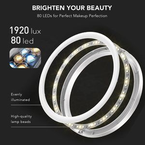 <span class=keywords><strong>POP</strong></span> mỹ phẩm Gương phòng tắm ánh sáng gương Vanity hình bầu dục hình tròn defogger Led Gương - Product Image 5