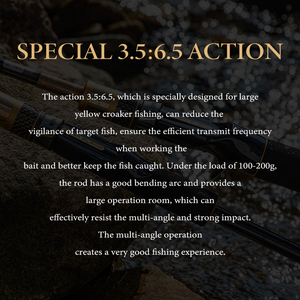 Ecooda Star Flame XCB Lightweight Yellow <strong>Croaker</strong> Rod for Ocean Boat Fishing Targeting Saltwater Fish - Product Image 3